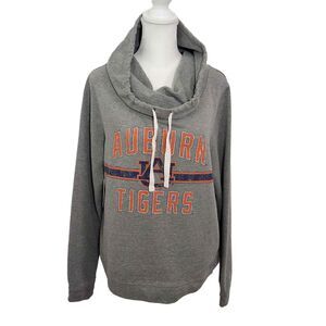 Auburn Tigers Sweatshirt with Funnel Neck Size Large Auburn Gray Sweatshirt